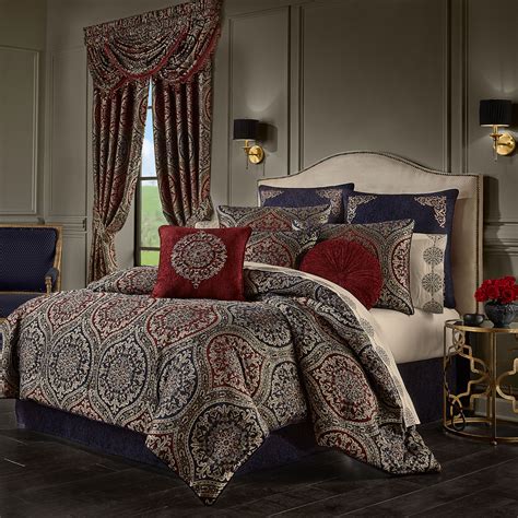 Taormina Red Queen 4 Piece Comforter Set 100 Polyester By Jqueen