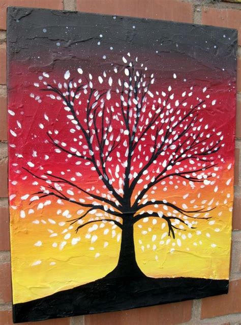 30 Easy Tree Painting Ideas For Beginners Easy Landscape Painting Ide