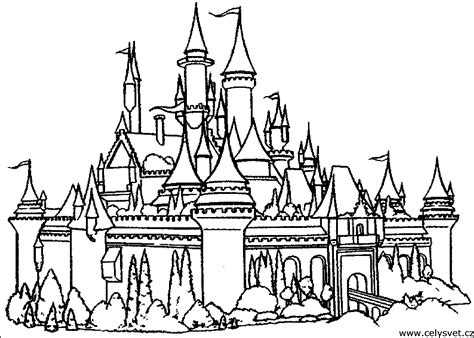 coloriage chateau à imprimer