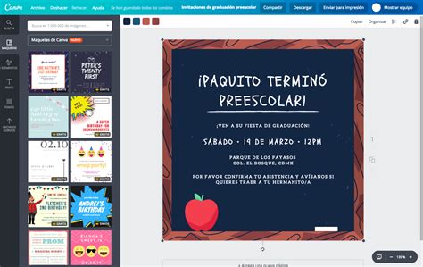 Crea Invitaciones Para Graduación De Preescolar Canva