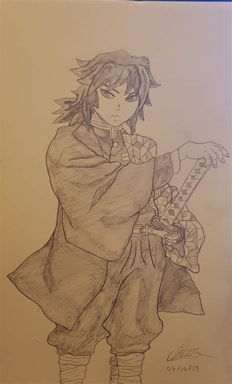 My go at drawing Giyu Tomioka, Hope you like it! :) : r/KimetsuNoYaiba
