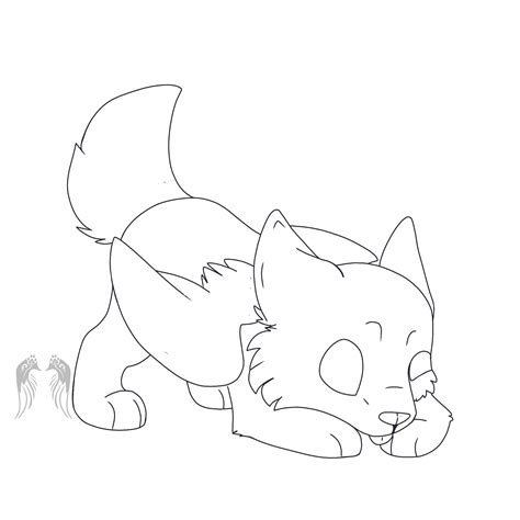 Winged Wolf Chibi Lineart Wolf And Canine Amino Amino