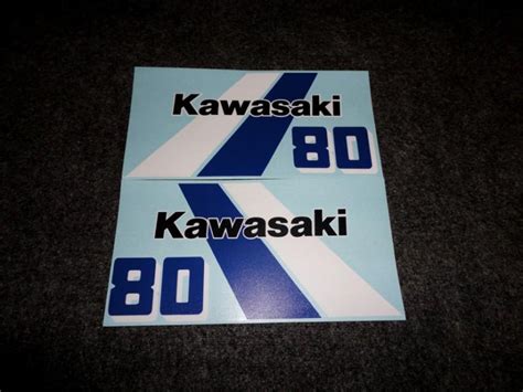 Purchase Kawasaki 1985 Kdx80 Fuel Tank Decals Bluewhite In Nashville