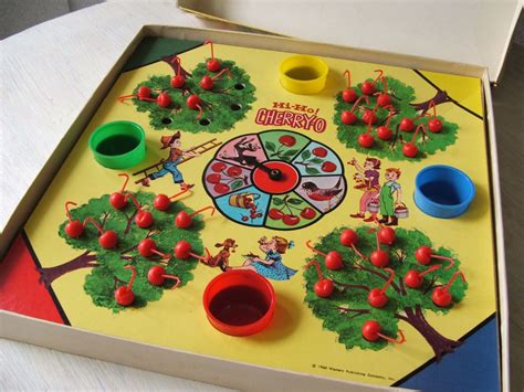 Vintage Hi Ho Cherry O Board Game C 1960 Complete Childrens Game