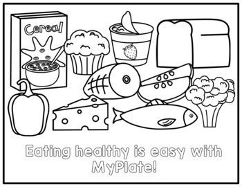 Enjoy these coloring pages, an extension of nutrition activities and crafts suitable for toddlers, preschool and kindergarten. Nutrition Food Group Coloring Pages - MyPlate by Amanda's ...