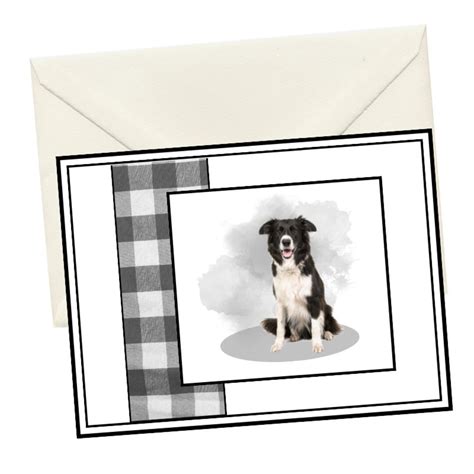 Border Collie Dog Note Cards Greeting Card Stationary T Etsy