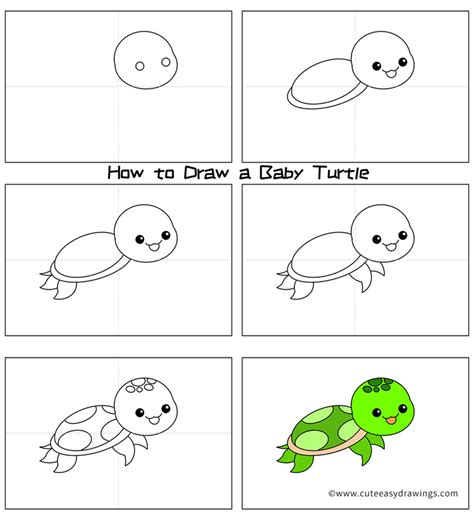 Https://techalive.net/draw/how To Draw A Baby Turtle Step By Step