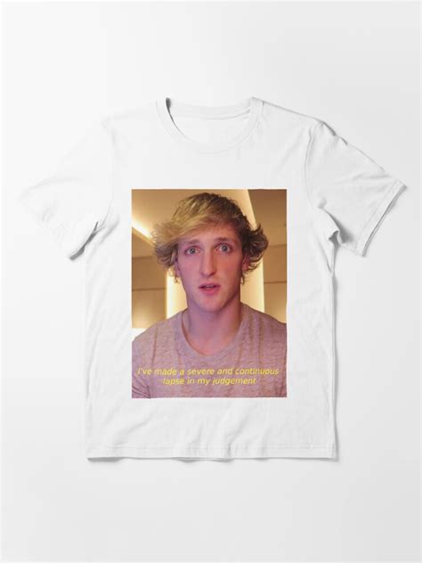 Logan Paul Apology T Shirt For Sale By Windexi Redbubble Logan