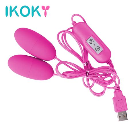 Ikoky Dual Vibrator Frequency Vibrating Egg Clitoris Stimulator Usb Adult Product Sex Toys