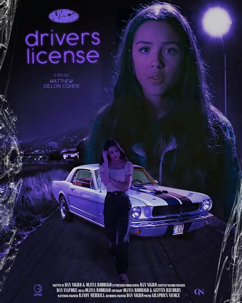 Olivia Rodrigo Drivers License Album Cover Poster By Sydetrack Images