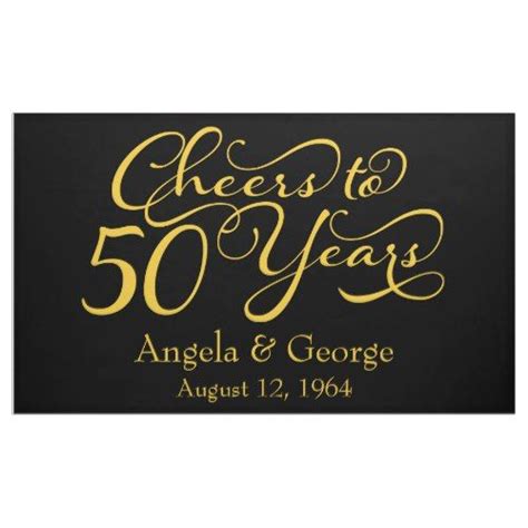 Personalized 50th Golden Wedding Anniversary Banner 50