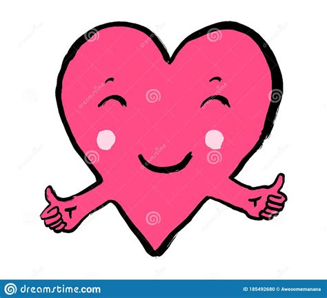 Smiley Thumb Up Heart Vector Illustration 65778992