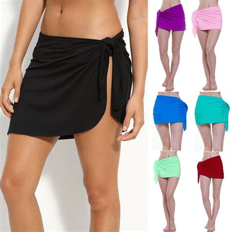 Women Sexy Beach Skirt Beach Sexy Sling Beach Sarong Bikini Cover Ups Wrap Pareo Skirts Towel