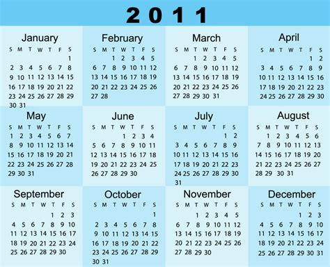 About 2011 Calendar