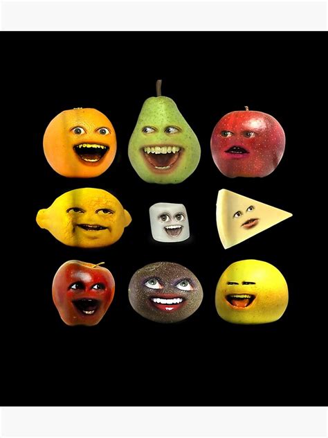 Annoying Orange And Characters Poster For Sale By Johnjamessha