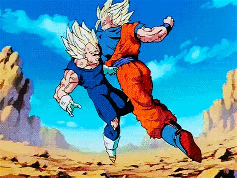 Tumblr is a place to express yourself, discover yourself, and bond over the stuff you love. goku vs vegeta gif | Tumblr