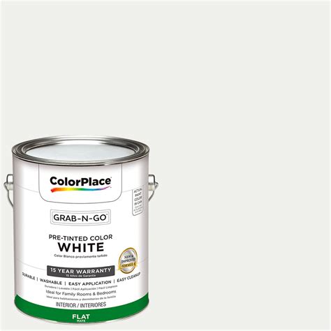 Colorplace Ready To Use Interior Paint White 1 Gallon Flat Walmart