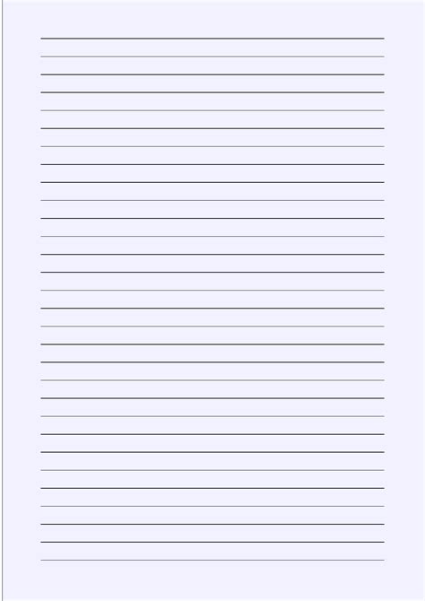 Lined Paper Template Printable Doctemplates