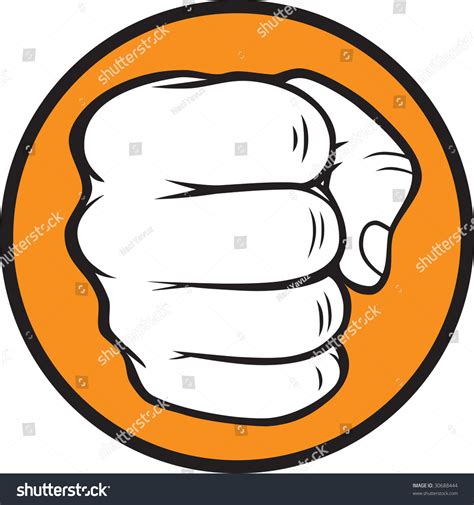 Fisting Hand Gesture Stock Vector Royalty Free 30688444