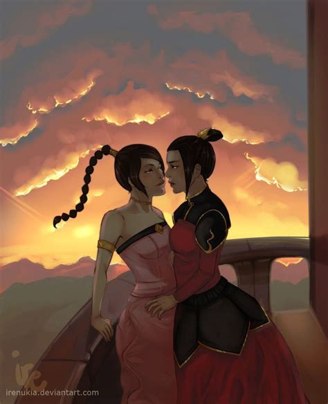 Lesbian Art Commission Azula And Ty Lee By Irenukia Fan Art Digital Art Painting Ty Lee