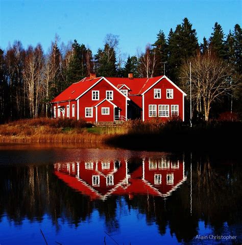 Red Swedish House De Alain Christopher Swedish House Red Houses