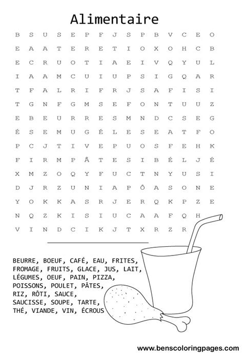 French Food Word Search Puzzle By Puzzles To Print Tpt Gambaran