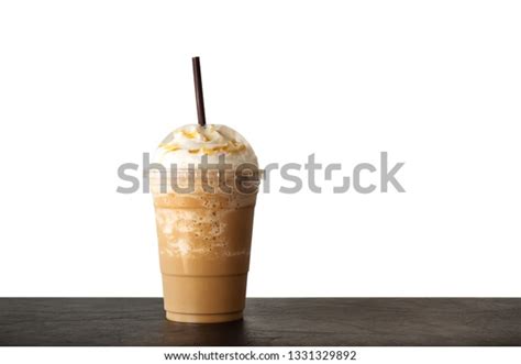 Cappuccino Blended Plastic Cup Served Whipped Stock Photo 1331329892