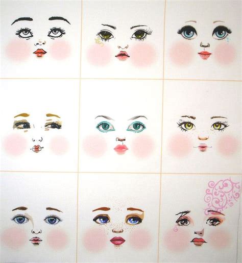 Artistic Cloth Doll Faces Ready To Sew Fabric Panel White A2w Doll