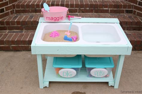 Adorable Kids Sand And Water Table From An Old Kitchen Sink By Tattered