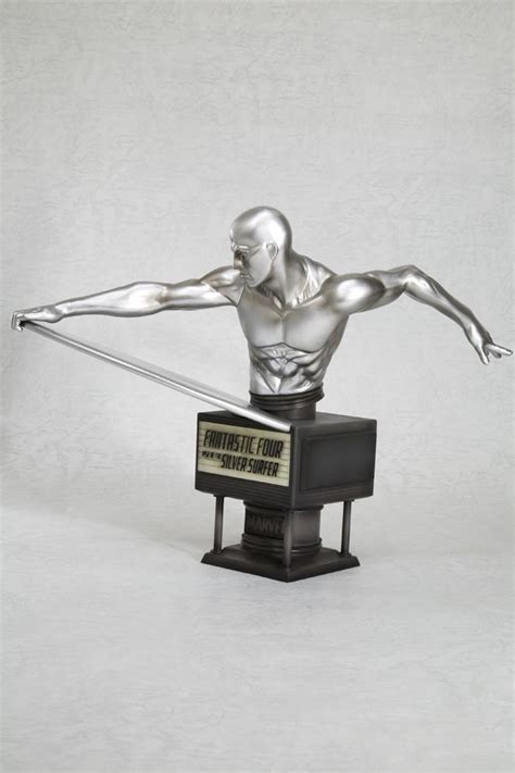 Fantastic Fore Rise Of The Silver Surfer Movie Fine Art Bust Silver