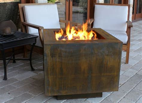 Fire pit with propane tank inside. Square hidden propane tank fire pit | Fire pits, Squares ...