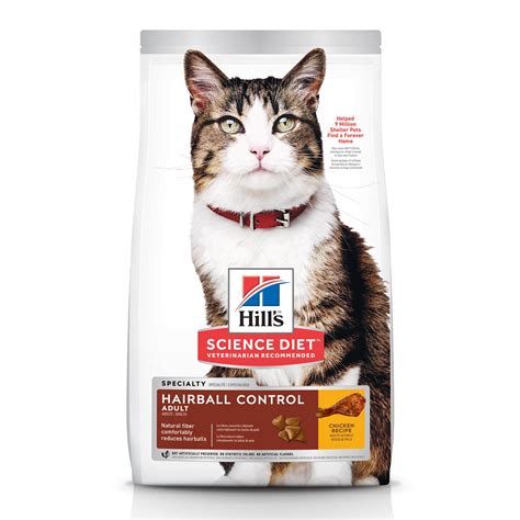Keep your cat happy with tender chunks in gravy with ocean fish. Hill's Science Diet Hairball Control Adult Dry Cat Food, 7 ...