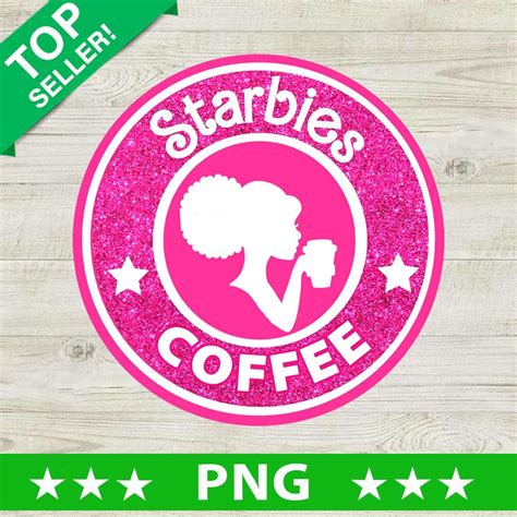 Barbie Coffee Logo Png Starbucks Babe Girl Sublimation Transfer Png