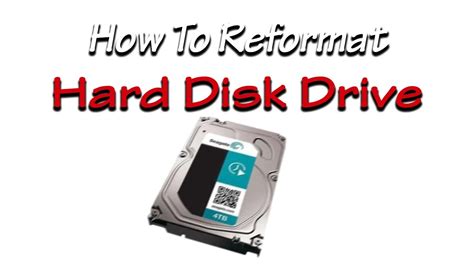 How To Reformatpartition Hard Disk Drive Youtube