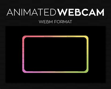 Simple Animated Rainbow Webcam Frame For Streaming Webcam Border