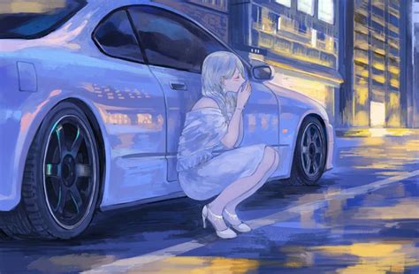 We determined that these pictures can also depict a jdm. Pin on Anime Girl + Car