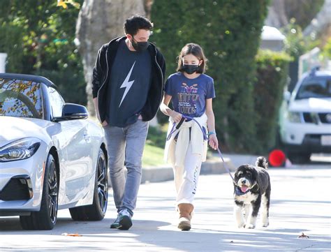 Ben Affleck Hugs Daughter Seraphina During Morning Walk