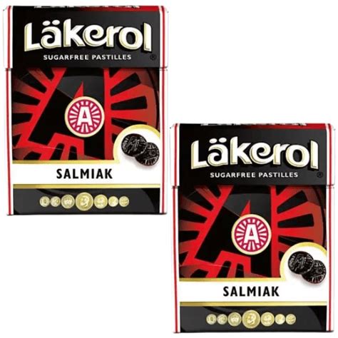 Lakerol Salmiak 2 Pack Salty Liquorice Pastilles 2x25g Scandikitchen