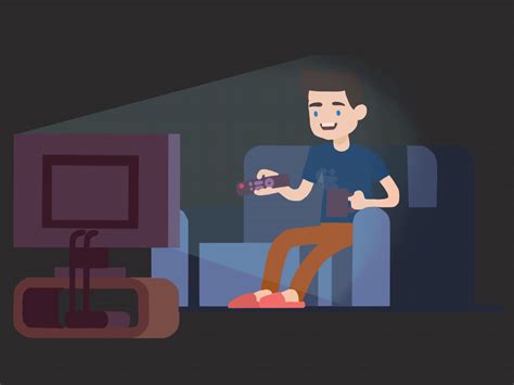 Watching Tv By Nika On Dribbble