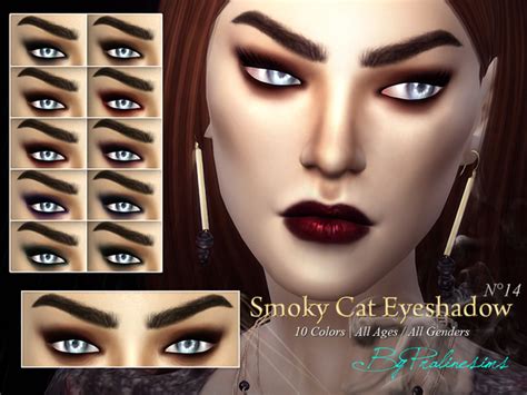 Smoky Cat Eyeshadow N14 By Pralinesims At Tsr Sims 4 Updates