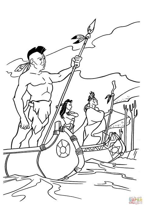 Native Americans Are Coming Coloring Page Free Printable Coloring Pages