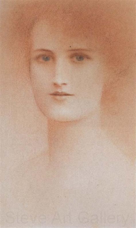 Portrait Of A Woman Fernand Khnopff Open Picture Usa Oil Painting