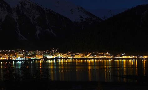Image Downtown Juneau Alaska At Night