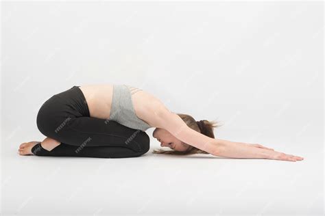 Premium Photo Hasta Balasana Childs Pose With Arms Outstretched On