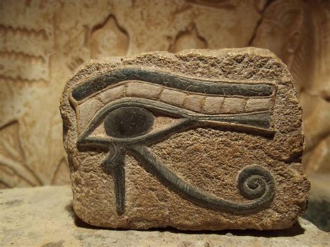 Egyptian Art Eye Of Horus And Ankh Amulet Ancient Egypt Carving Sculpture