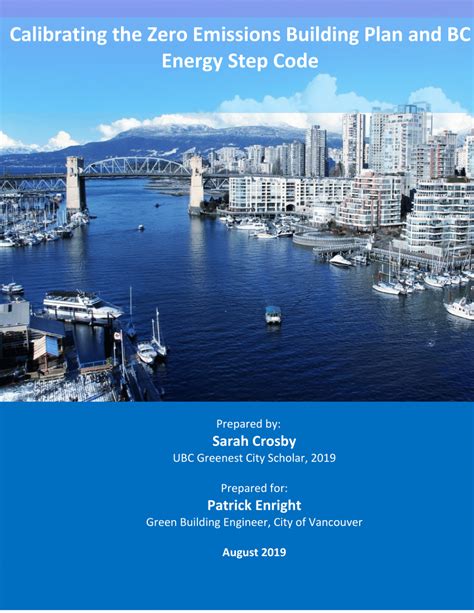 Pdf Calibrating The Zero Emissions Building Plan And Bc Energy Step Code