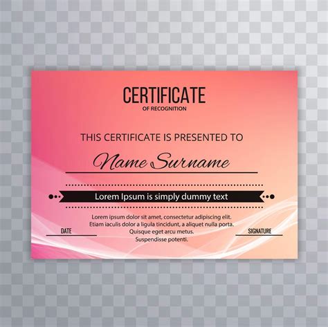 Certificado De Plantilla Premium Diploma De Premios Vector Premium My