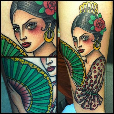 «beautiful flamenco fan done by malcolm. 100 best images about Tattoo on Pinterest