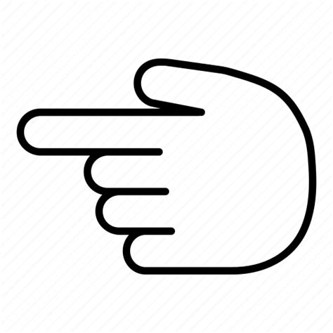Finger Gesture Hand Left Point Point Left Pointer Icon Download