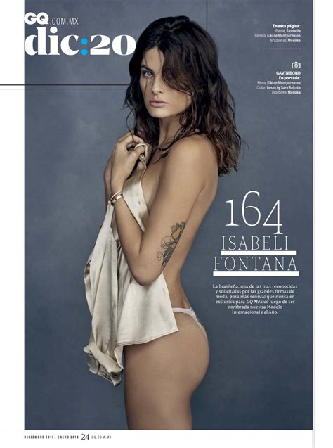 Isabeli Fontana Poses In Sexy Underwear For Gq Mexico [january 2018